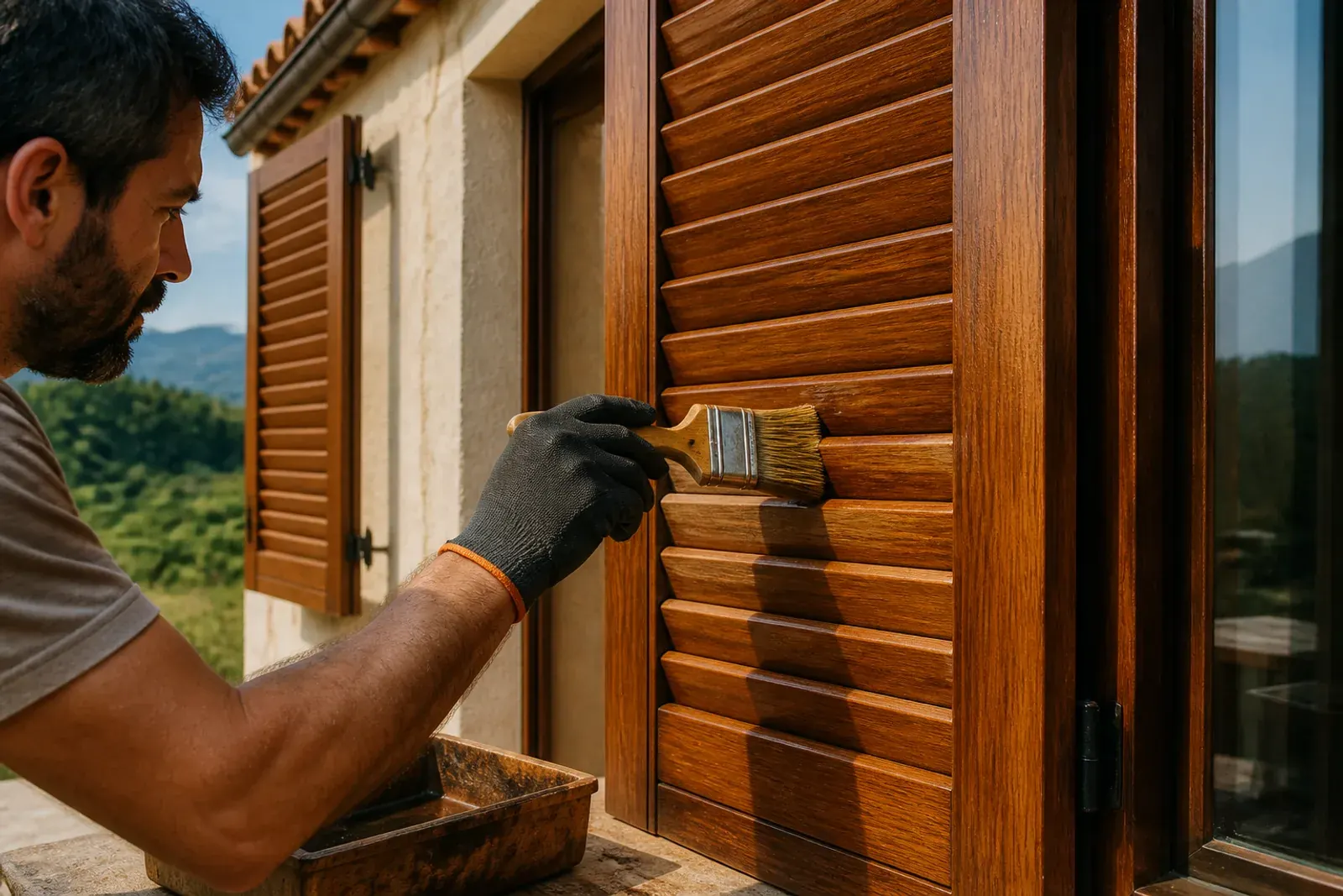 Dopo — Restauro scuri in legno — Bassano del Grappa