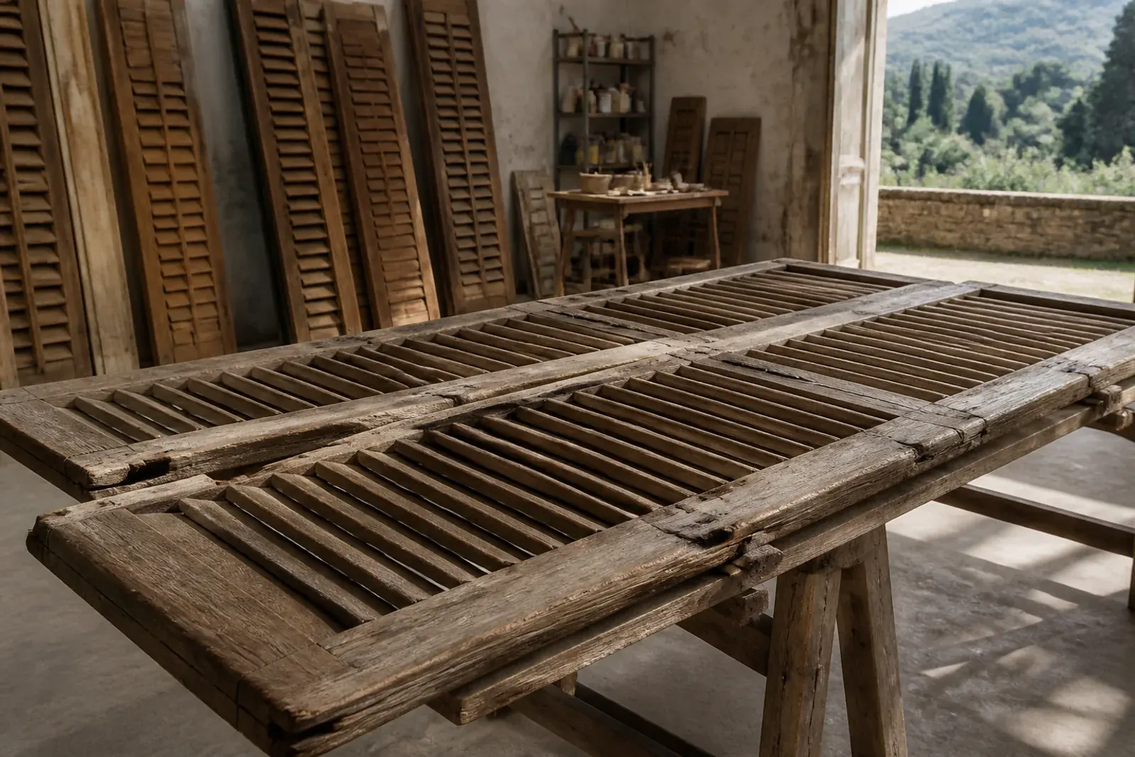 Prima — Restauro scuri in legno — Bassano del Grappa