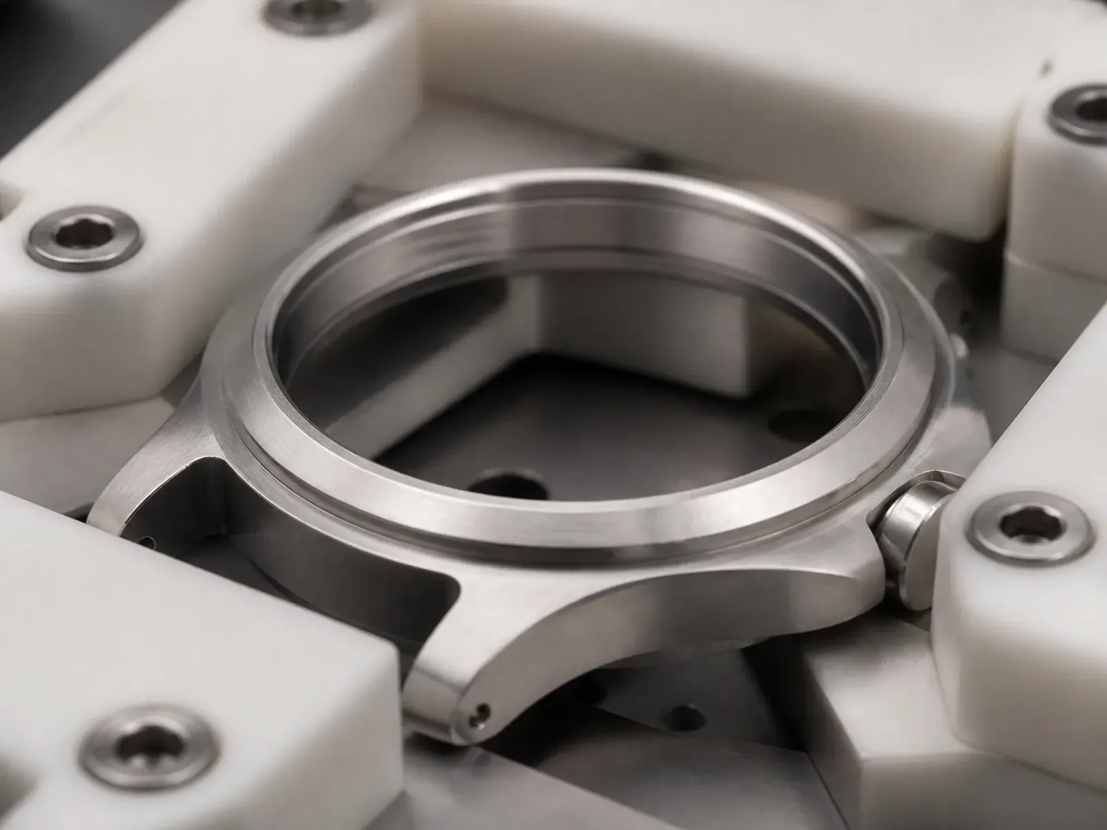 Micropallinatura: cassa di orologio satinata con microsfere