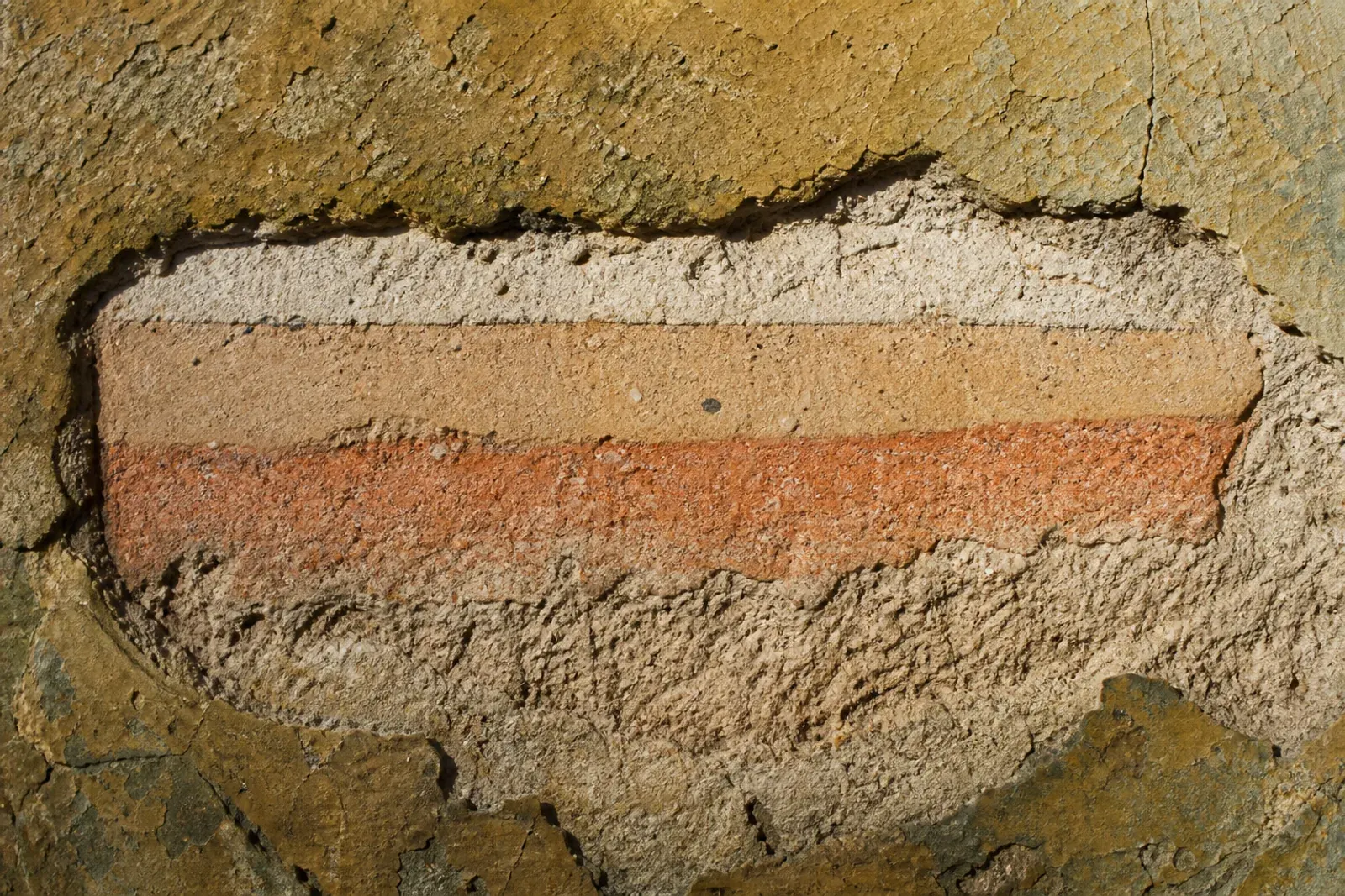 Restauro facciate: saggio stratigrafico su un intonaco storico