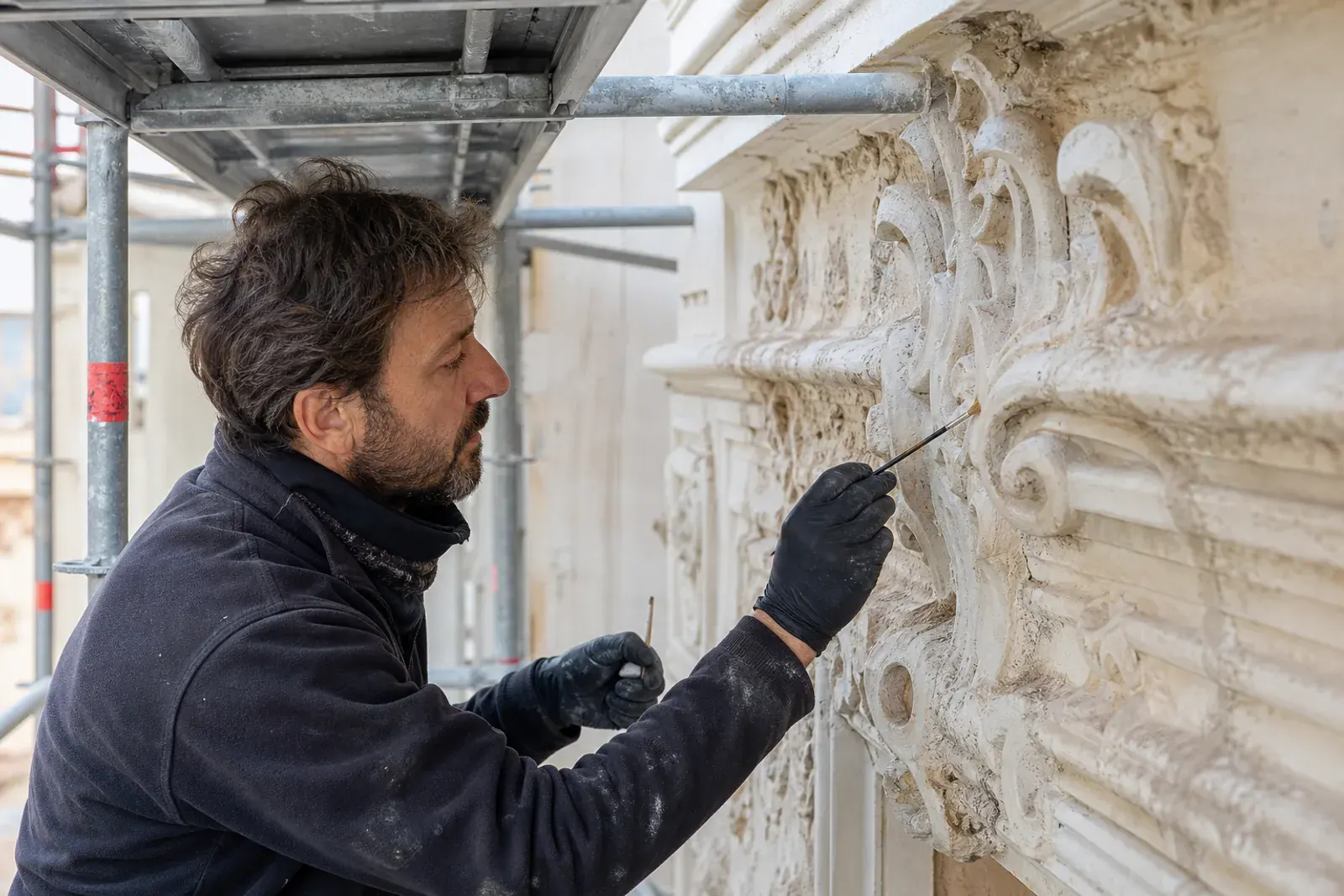Restauro facciate: decorazione in stucco di una facciata